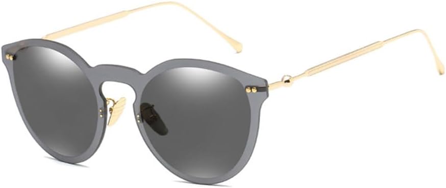 Women's Borderless Round Sunglasses Retro Gradient Metal Eyeglass Frame Men's Glasses UV400
