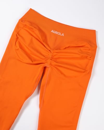 Image of AUROLA Influence Workout Leggings for Women, Seamless Compression Tummy Control Leggings Mid Rise Yoga Pants