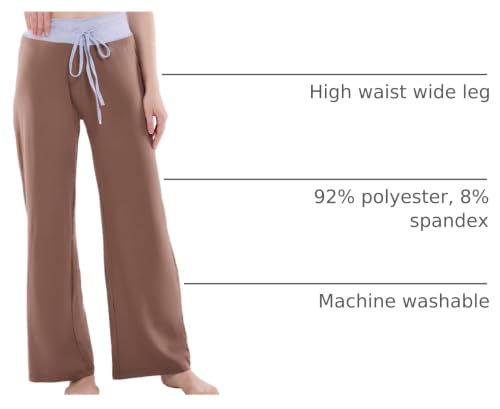 Image of NEWCOSPLAY Women's Comfy Pajama Pants Casual Drawstring Palazzo Lounge Wide Leg Pants