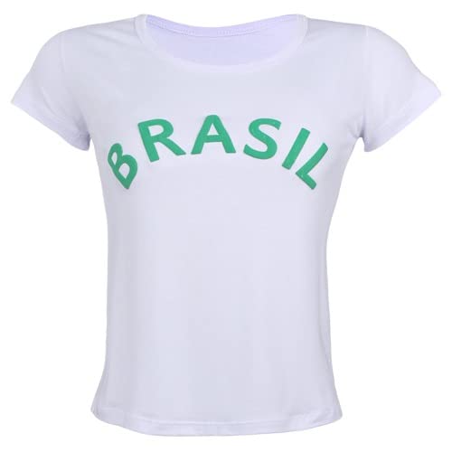 Blusa Feminina Brasil Copa Do Mundo T-shirt Camiseta (GG, Azul)