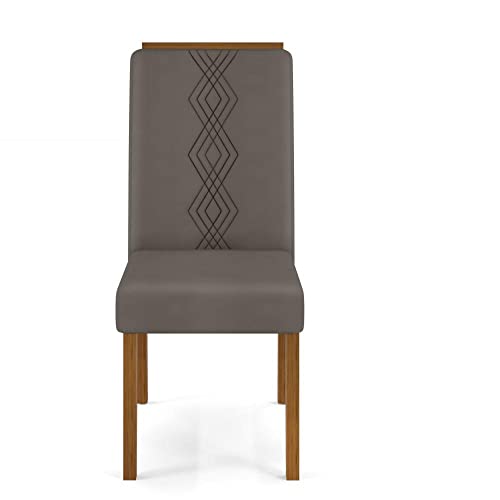 Conjunto Sala de Jantar Mesa Rute 160x90cm Tampo Vidro/MDF com 4 Cadeiras Yasmin DJ Móveis