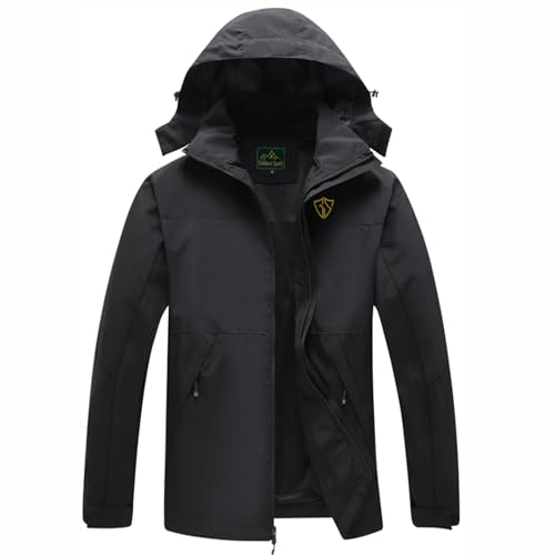 GIISAM Rain Jacket for Men, Mens Waterproof Raincoat Lightweight Rain Jackets Outdoor Rain Coat Windbreaker with Hood