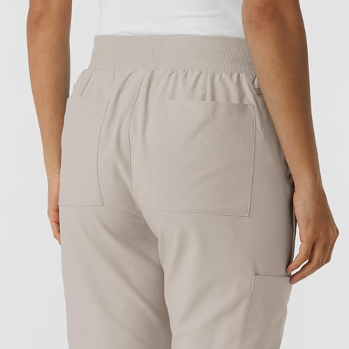 Image of Wink W123 Women's Flex-n-Reach Track Scrub Pant, Black, Large Petite