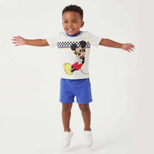 Image of Disney Mickey Mouse Lenticular Outfit for Boys, Toddler and Little Kids Clothes, T-Shirt and Shorts Set