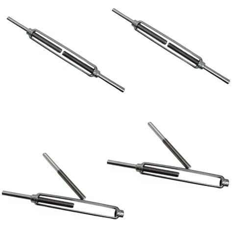 Marine Deck Tensor Stub End 1/4" x 2-3/4" Acero Inoxidable T316 4 Piezas WLL 450 Lbs