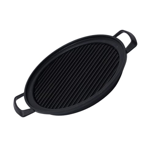 Gogogmee 1pc Bbq Plate Non-stick Frying Tray Flat Grills Outdoor Cooking Bbq Accessory