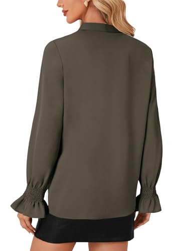 Image of LYANER Women's Bow Tie Neck Business Work Blouse