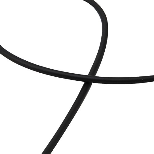 16 Inch 3mm Rubber Cord Necklace with Stainless Steel Closure Jewelry, Black3