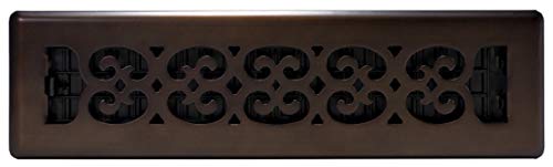 Decor Grates SPH212-RB Scroll Plated Register, Rubbed Bronze Finish, 2 x 12-Inch, 2-Inch by 12-Inch - Image 2
