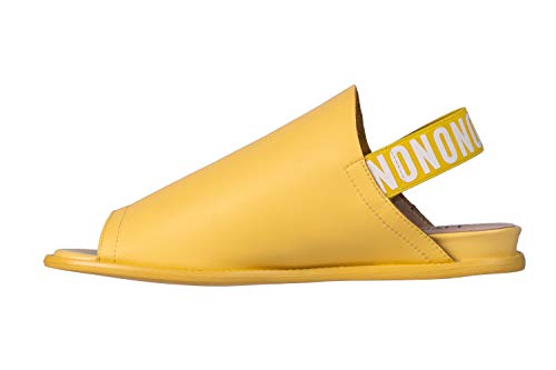 LF5997-3 Comfy Women's Leather Slippers Yellow3