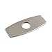 Wovier Brushed Nickel 3-to-1 Rectangle Shaped Polished,Suitable For 4 Inch Sink(total length 6.25 Inch), Hole Cover Deck Faucet Plate Escutcheon