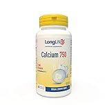 LongLife® Calcium 750mg | Integratore con 7 sali di calcio e vitamina D 3 naturale | Benessere ossa e denti | 2 mesi di trattamento | Vegetariano e senza glutine