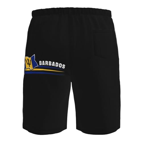 Vintage and Barbados Barbadian Flag Mens Beach Short Quick Dry Board Shorts Swim Shorts Bathing Suit2