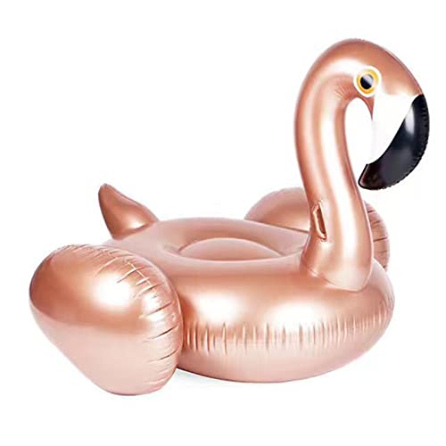 150cm Gigante Inflable de Oro Rosa Flamenco Piscina Flotador Unicornio Rosa Anillo de natación para Adultos Verano Agua Fiesta de Vacaciones Juguete Cover