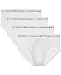 Tommy Hilfiger Men's 4-Pack Cotton Brief, White, Medium
