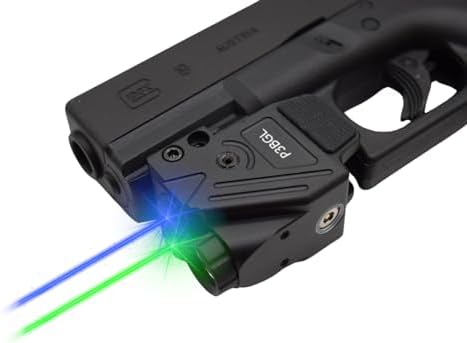 HiLight Tactical P3BGL Blue Laser 700 Lumens Flashlight w Strobe & Dual (Blue/Green) Beam, Military-Grade Aluminum & Magnetic Charger, Gun Rail Mount for Glock, Sig, S&W, Laser IIIA <5mw