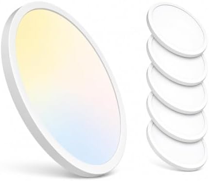 6Pack 3200LM Dimmable LED Flush Mount Ceiling Lights, 12 Inch 5CC...