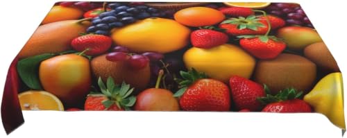 Nappe été en tissu polyester fraise pour repas de jardin et extérieur - 6