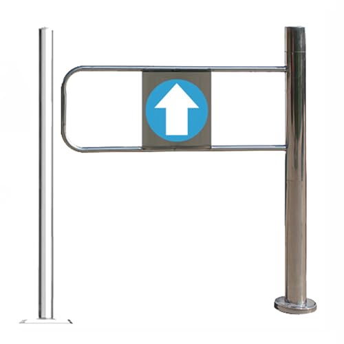 Porte d'accès à fermeture unidirectionnelle en inox pour supermarché - 3