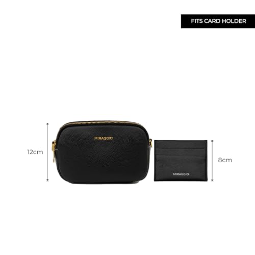 Image of Miraggio Beck Crossbody Bag With Adjustable & Detachable Wide Sling Strap | Solid Sling Bag