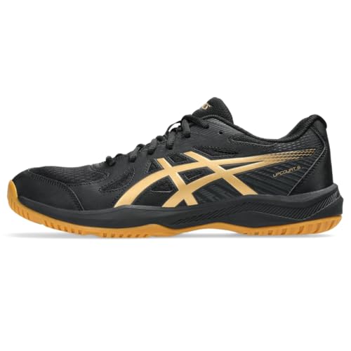 ASICS Men's Upcourt 6 Indoor Sport Shoes, 11.5, Black/Pure Gold