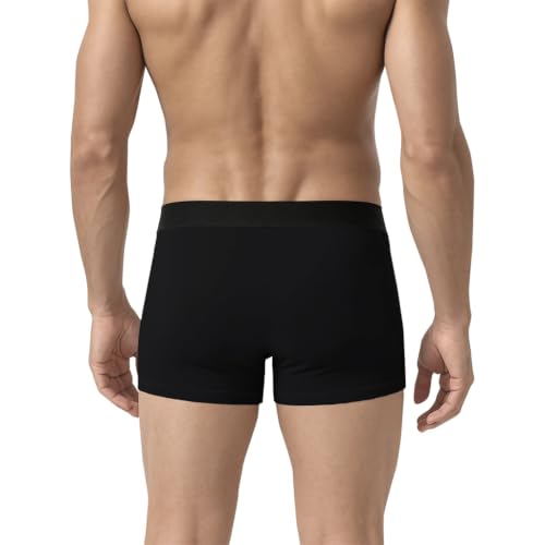Image of Men's Extra Thin Ice Silk Boxer Briefs (Pack of 3) | Long Leg Elastic Underwear | Breathable & Lightweight Smooth Fabric Trunks