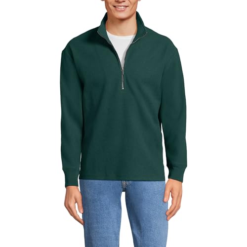 Lands' End Men's Textured Fleece Half Zip