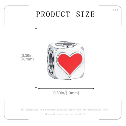 Poker Bead Charms Fit for Pandora Bracelets 925 Silver Casual Casino Ace of Hearts and Spades Playing cards Cool Funny Pendant Dangle Charms for Women4