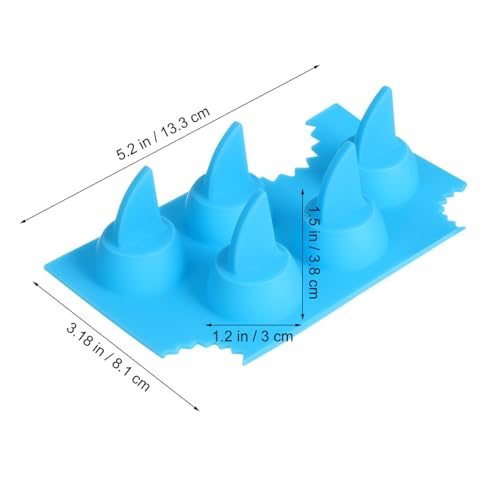 2 Pack Cubiteras de Silicona con Forma de Aleta de Tiburón miniatura 3
