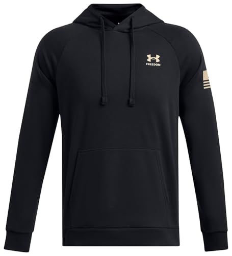 Under Armour Men's Freedom Flag Hoodie, (001) Black / / Desert Sand, Large