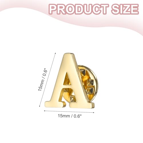 Image of PATIKIL Letter Lapel Pins, Initial Alphabet Collar Pins Letter Brooch Pins for Women Men Shirt Dress Suits