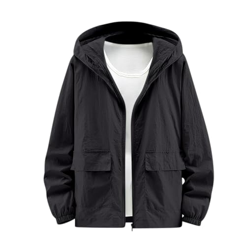 Fishing Shirts for Men UPF 50+ Rash Guard Cooling Hoodie Trendy Lightweight Sun Protection Long Sleeve Cooling Blouse