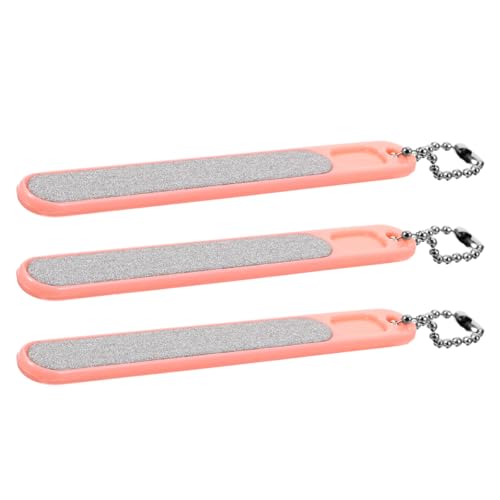 Alipis Set de 3 Limas y Pulidores de Uñas Portátiles Cadena Herramientas para Manicura y Pedicura en Casa Limas Mini Abrasivas para Moldear y Alisar Uñas Naturales y Acrílicas