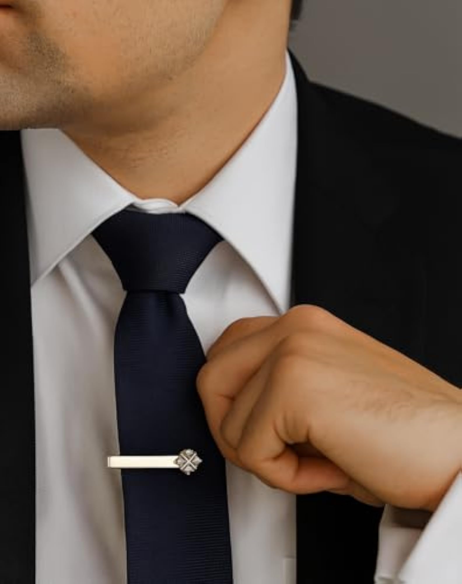 Men's Gold Plated Cufflinks and Tie Pin Set, Formal Wedding Gift