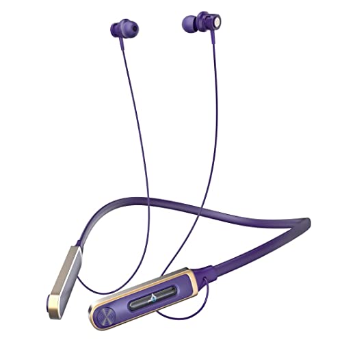 YODEL G29 Bluetooth 5.0 Wireless Headphones,Magnetic Earbuds Neckband in Ear Earphones with Stereo Sound and Hands Free Mic Purple