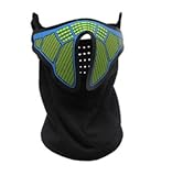 Windy City Novelties LED Light Up Music Sound Activated Face Mask - Festival - EDM - Burning Man