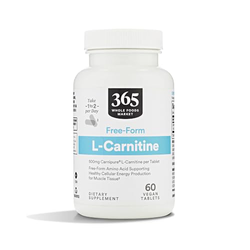 Whole Foods Market, Free-Form L-Carnitine 500mg, Vegan, 60 Count