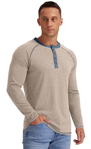 Image of Sailwind Mens Henley Long /Short Sleeve T-Shirt Cotton Casual Shirt