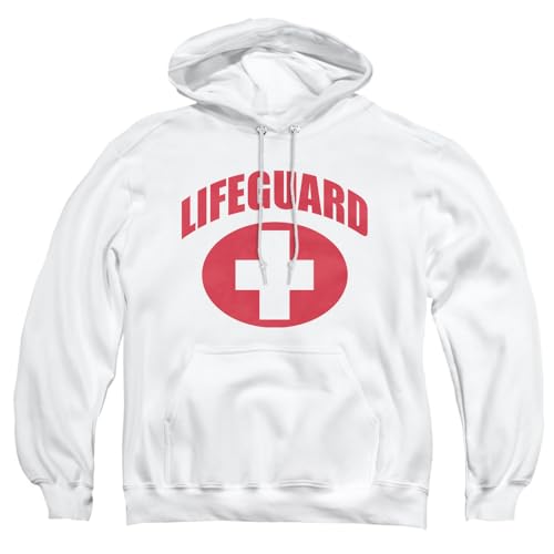 Lifeguard Adult Pull-Over Hoodie White Small