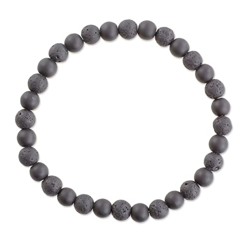 Bracelet perles Onyx femme Dark Earth NOVICA un cadeau inoubliable
