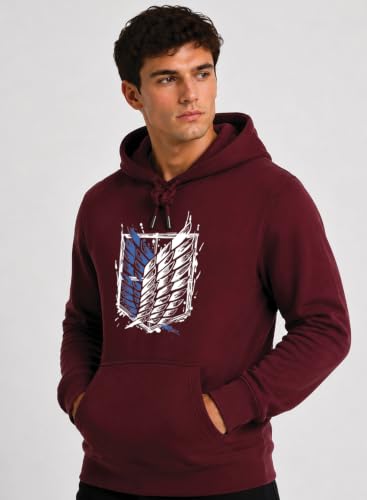 Image of ADRO Mens Abstract Graphic Hoodie | 320 GSM Cotton Poly Fleece | Regular Fit Contemporary Artistic Sweatshirt for Winter & Streetwear