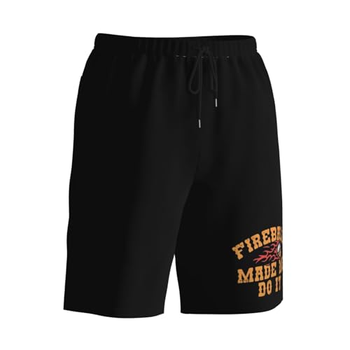 Fireball Made Me Do It Mens Swim Trunks Quick Dry Board Shorts 7" - Hawaii Beach Swimwear4