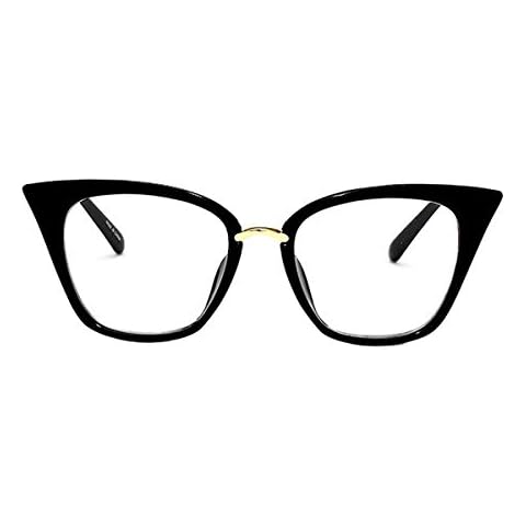Fullwosing Glasses Womens Stylish Cat Eye Glasses Black Frame -0.50 *** These are not reading glasses*** Cover