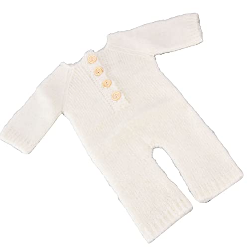 Shanrya Wollanzug für Neugeborene, Strickbekleidung für Babys,...