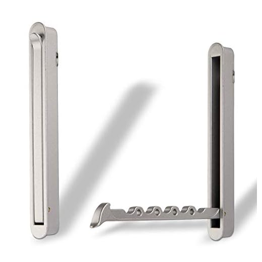 Moderner Klapphaken ZILLY zum Einlassen Chrom matt HxB 140 x 16 Bohrlochabstand 128 mm Garderobenhaken Kleiderlüfter Huthaken klappbar von SO-TECH®