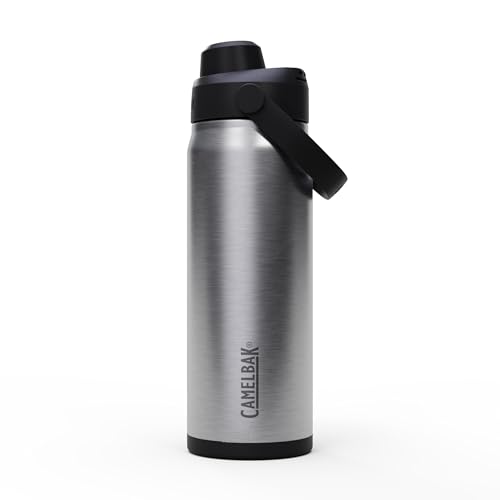 Image of CamelBak Thrive Chug Insulated Stainless Steel Water Bottle, Cold Retention with High Flow Lid for Everyday Hydration and Active Use, 20oz, Stainless