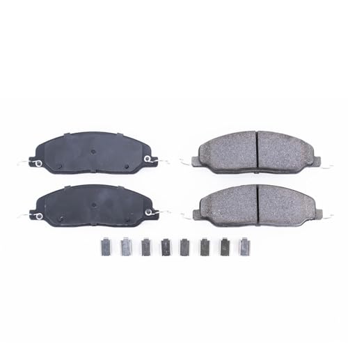 Image of PowerStop Front Brake Pads for Ford Mustang 2005-10 - Z17 Ceramic Brake Pads with Installation Hardware, 17-1081