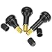 QWORK TR412 TR413 TR414 Tire Valve Stems, 100 Pieces Tubeless Valve Stems, Rubber Snap-in Valves for Cars, Trucks, Trailers, and More - Fits 0.453 Inch Rim Holes, Up to 65 PSI
