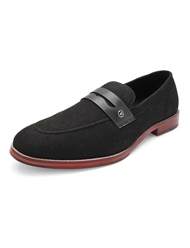 Image of Monte Carlo Mens Solid Slip on Micro Fiber Penny Loafers (201823FW)