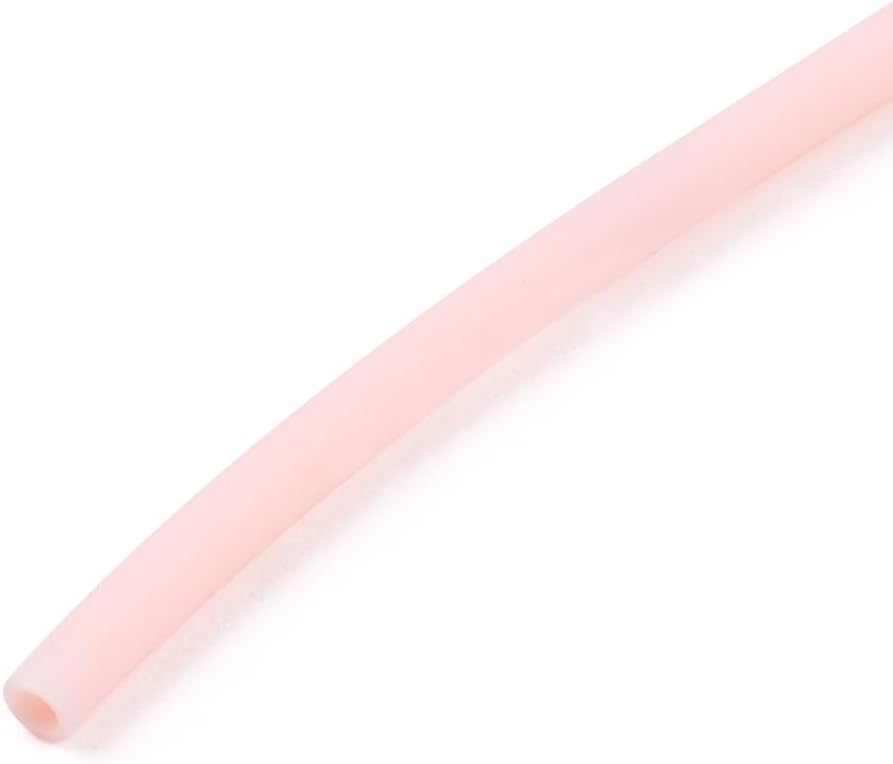 Pandahall 54.7 Yards Hollow Pipe Rubber Cords 2mm Knitting Barber Cords Stitch Savers Knitting Cord Rubber Tubing Silicone Pipes for Knit Sewing Project Craft (Pearl Pink)